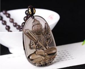 Natural Ice Black Obsidian Carved Buddha Necklace JINJIAHUI FOREIGN TRADE CO.,LTD 2 