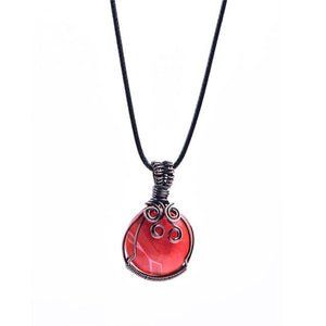 Natural Stone Pendant Necklace with Chain Necklaces & Pendants YGLINE Official Store color1 