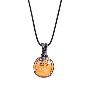 Natural Stone Pendant Necklace with Chain Necklaces & Pendants YGLINE Official Store color5 