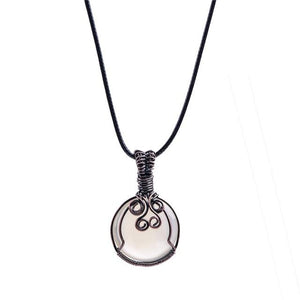 Natural Stone Pendant Necklace with Chain Necklaces & Pendants YGLINE Official Store color7 