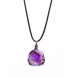 Natural Stone Pendant Necklace with Chain Necklaces & Pendants YGLINE Official Store color8 