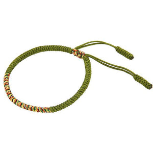 Handmade Tibetan Lucky Knots Bracelets Aura Set Modeschmuck Store Green 