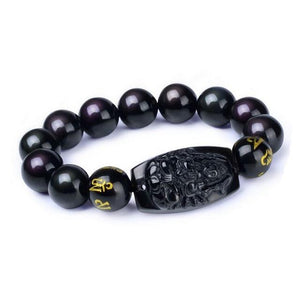 10MM Natural Black Obsidian Buddha Bracelet Beads JINJIAHUI FOREIGN TRADE CO.,LTD 3 