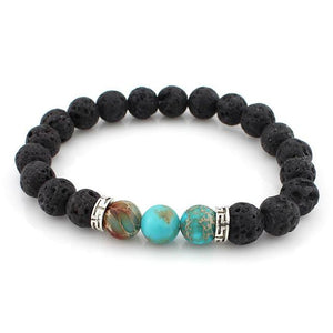 Obsidian and Lava Stone Healing and Meditation Bracelet Strand Bracelets subeads Store 1 