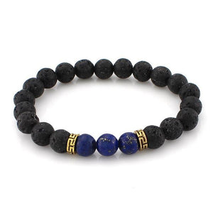 Obsidian and Lava Stone Healing and Meditation Bracelet Strand Bracelets subeads Store 9 