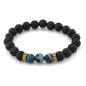 Obsidian and Lava Stone Healing and Meditation Bracelet Strand Bracelets subeads Store 6 